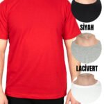 Basic T-shirt Kırmızı - Baskılı - istecanta.com