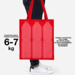 Gabardine Fabric Bag Red 35x40 cm (Customizable) - istecanta.com