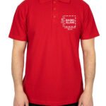 Polo Yaka Kırmızı Tişört - Dijital Baskılı - istecanta.com