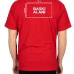 Polo Yaka Kırmızı Tişört - Dijital Baskılı - istecanta.com