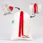 Red Ribboned Cloth Bag - 20x30 cm (Customizable) - istecanta.com