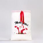 Red Ribboned Cloth Bag - 20x30 cm (Customizable) - istecanta.com