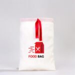 Red Ribboned Cloth Bag - 20x30 cm (Customizable) - istecanta.com