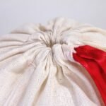 Red Ribboned Cloth Bag - 20x30 cm (Customizable) - istecanta.com
