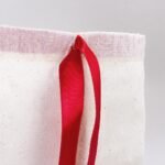 Red Ribboned Cloth Bag - 20x30 cm (Customizable) - istecanta.com