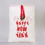 Red Ribboned Canvas Tote Bag - 30x40 cm (Customizable) - istecanta.com
