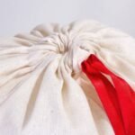 Red Ribboned Canvas Tote Bag - 30x40 cm (Customizable) - istecanta.com