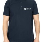 Polo Yaka Lacivert Tişört - Baskılı - istecanta.com