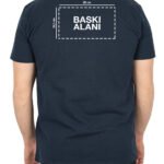 Polo Yaka Lacivert Tişört - Baskılı - istecanta.com