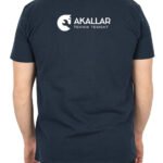 Polo Yaka Lacivert Tişört - Baskılı - istecanta.com