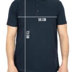 Polo Yaka Lacivert Tişört - Baskılı - istecanta.com