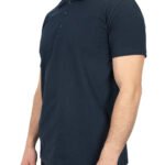 Polo Yaka Lacivert Tişört - Baskılı - istecanta.com