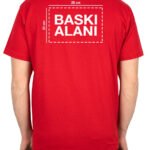 Basic T-shirt Kırmızı - Baskılı - istecanta.com