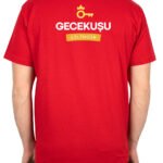 Basic T-shirt Kırmızı - Baskılı - istecanta.com