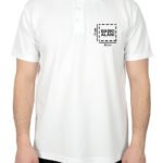 Polo Yaka Beyaz Tişört - Dijital Baskılı - istecanta.com