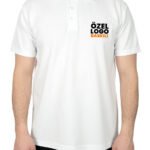 Polo Yaka Beyaz Tişört - Dijital Baskılı - istecanta.com