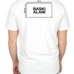 Polo Yaka Beyaz Tişört - Dijital Baskılı - istecanta.com