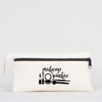 Front Zippered Fabric Pencil Case 21x10 cm (Customizable) - istecanta.com