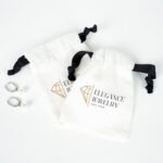 Jewelry Gift Bag - Black String - 10x13cm (Customizable) - istecanta.com
