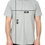 Polo Yaka Gri Tişört - Baskılı - istecanta.com