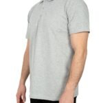 Polo Yaka Gri Tişört - Baskılı - istecanta.com