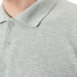 Polo Yaka Gri Tişört - Baskılı - istecanta.com