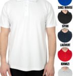 Polo Yaka Beyaz Tişört - Dijital Baskılı - istecanta.com