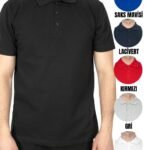 Polo Yaka Siyah Tişört - Dijital Baskılı - istecanta.com