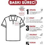 Polo Yaka Siyah Tişört - Dijital Baskılı - istecanta.com