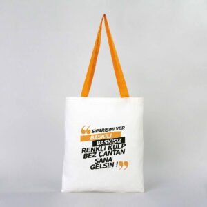 Canvas Tote Bag Mustard Handle 35x40 cm (Customizable)