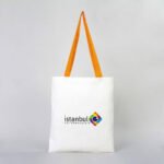 Canvas Tote Bag with Mustard Handle 35x40 cm (Customizable) - istecanta.com