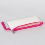 Fabric Pencil Case with Colored Zipper Fuchsia - Customizable - istecanta.com
