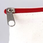 Fabric Pencil Case with Colored Zipper Red - Customizable - istecanta.com