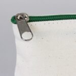 Canvas Pencil Case with Colored Zipper Green - Customizable - istecanta.com