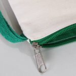 Clutch 21x15 cm Green Zipper (Customizable) - istecanta.com