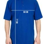 Polo Yaka Mavi Tişört - Dijital Baskılı - istecanta.com