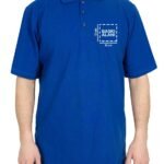 Polo Yaka Mavi Tişört - Dijital Baskılı - istecanta.com