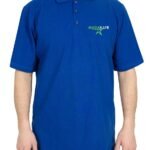 Polo Yaka Mavi Tişört - Dijital Baskılı - istecanta.com