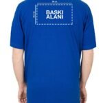 Polo Yaka Mavi Tişört - Dijital Baskılı - istecanta.com