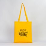 Gabardine Fabric Bag Yellow 35x40 cm (Customizable) - istecanta.com