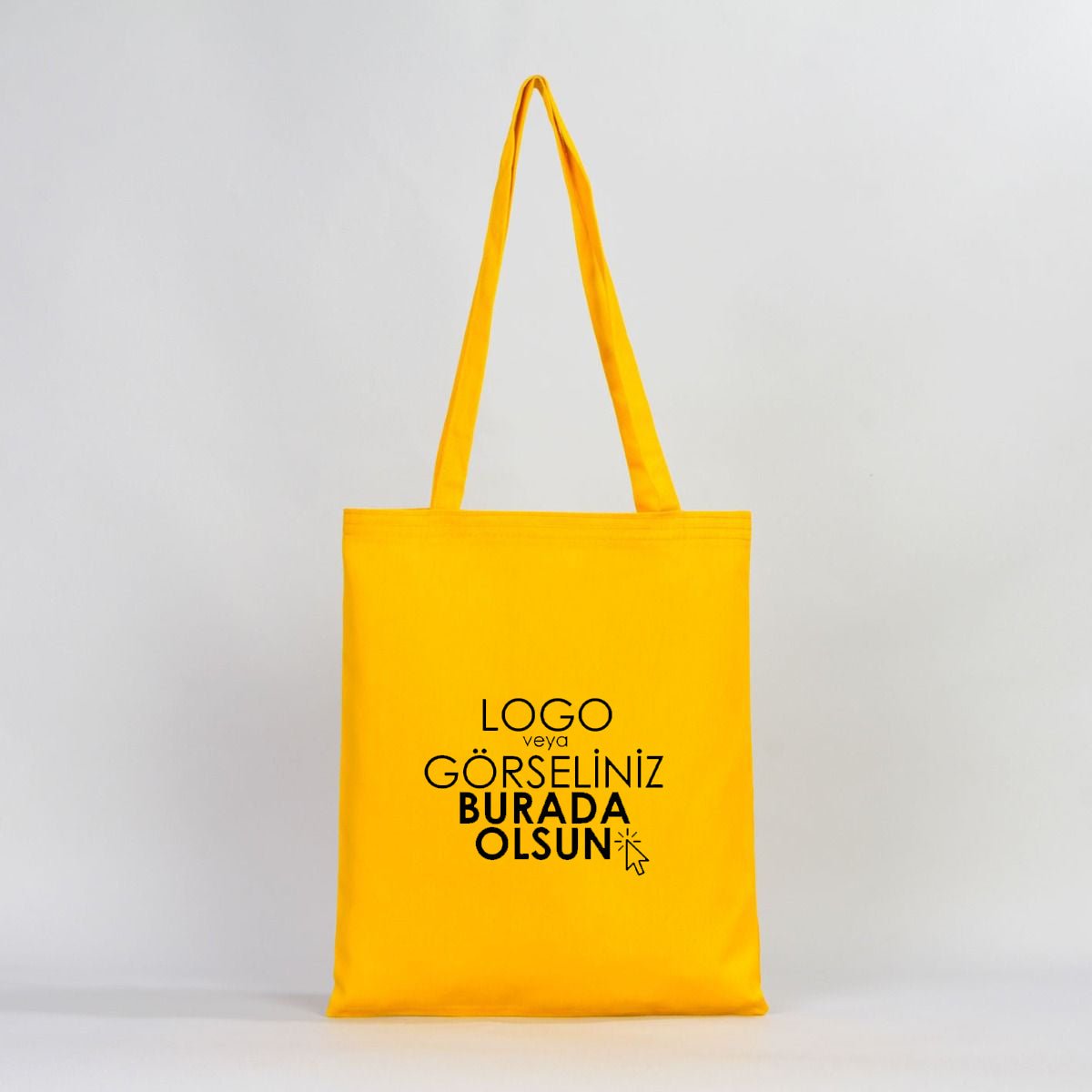 Gabardine Fabric Bag Yellow 35x40 cm (Customizable) - istecanta.com