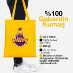 Gabardine Fabric Bag Yellow 35x40 cm (Customizable) - istecanta.com