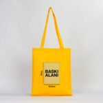 Gabardine Fabric Bag Yellow 35x40 cm (Customizable) - istecanta.com