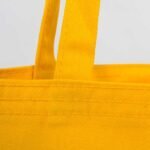 Gabardine Fabric Bag Yellow 35x40 cm (Customizable) - istecanta.com