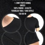 Basic T-shirt Siyah - Baskılı (Özelleştirilebilir) - istecanta.com