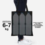 Black Gabardine Fabric Bag 35x40 cm (Customizable) - istecanta.com
