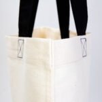 Gabardine Fabric Bag with Black Handle 40x35cm (Customizable) - istecanta.com