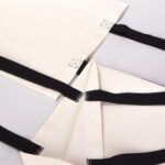 Gabardine Fabric Bag with Black Handle 40x35cm (Customizable) - istecanta.com