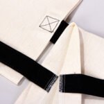 Gabardine Fabric Bag with Black Handle 40x35cm (Customizable) - istecanta.com