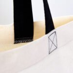 Gabardine Fabric Bag with Black Handle 40x35cm (Customizable) - istecanta.com